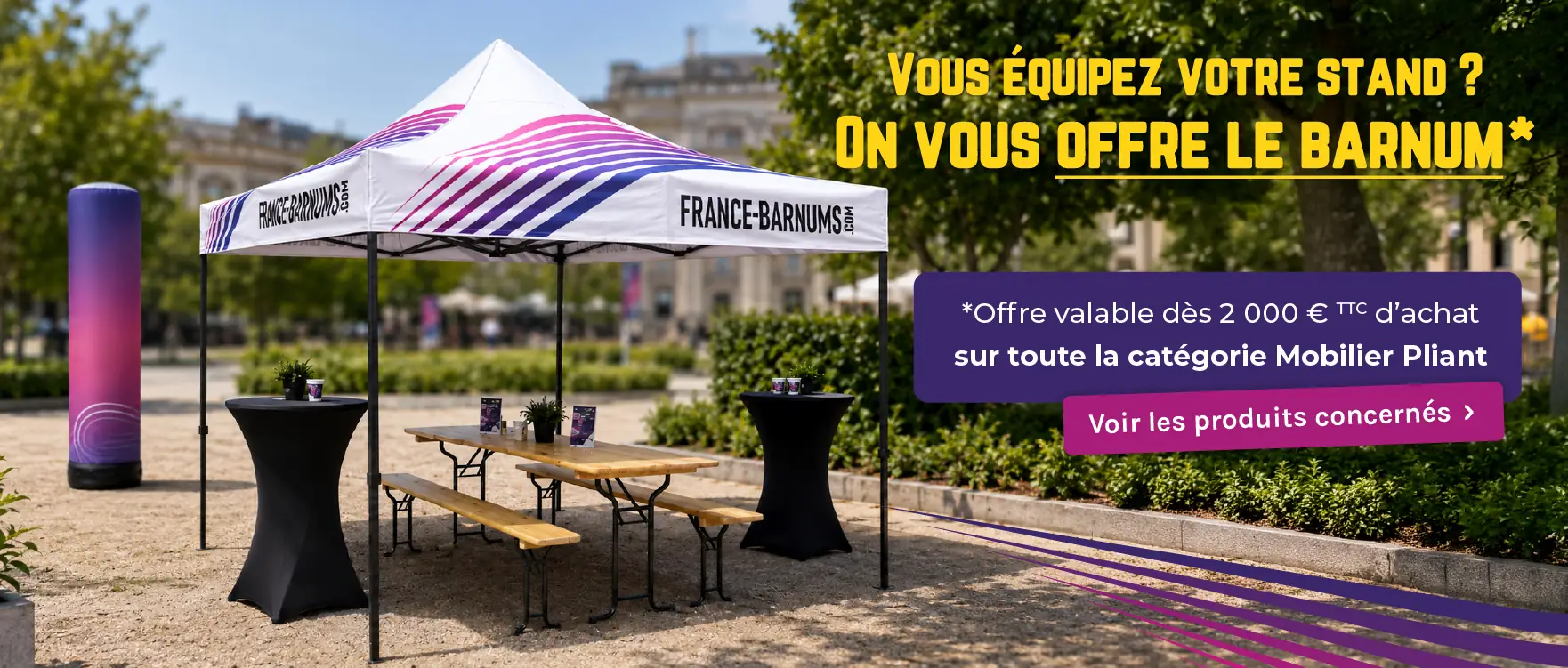 Barnum paddock offert pour 2000 euros d'achat sur la catégorie mobilier pliant