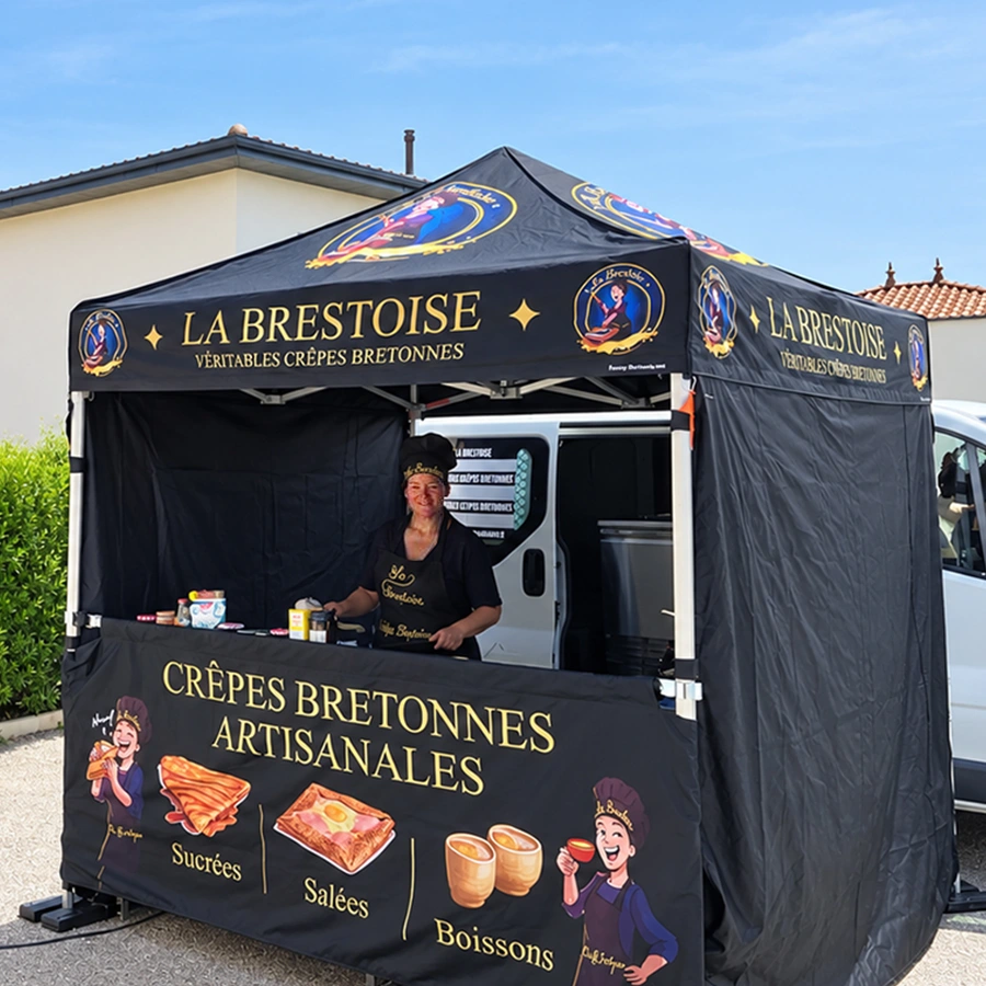 Barnum La Brestoise : bâches personnalisées de la crêperie ambulante