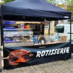 Aménager une rôtisserie sous un barnum pliant