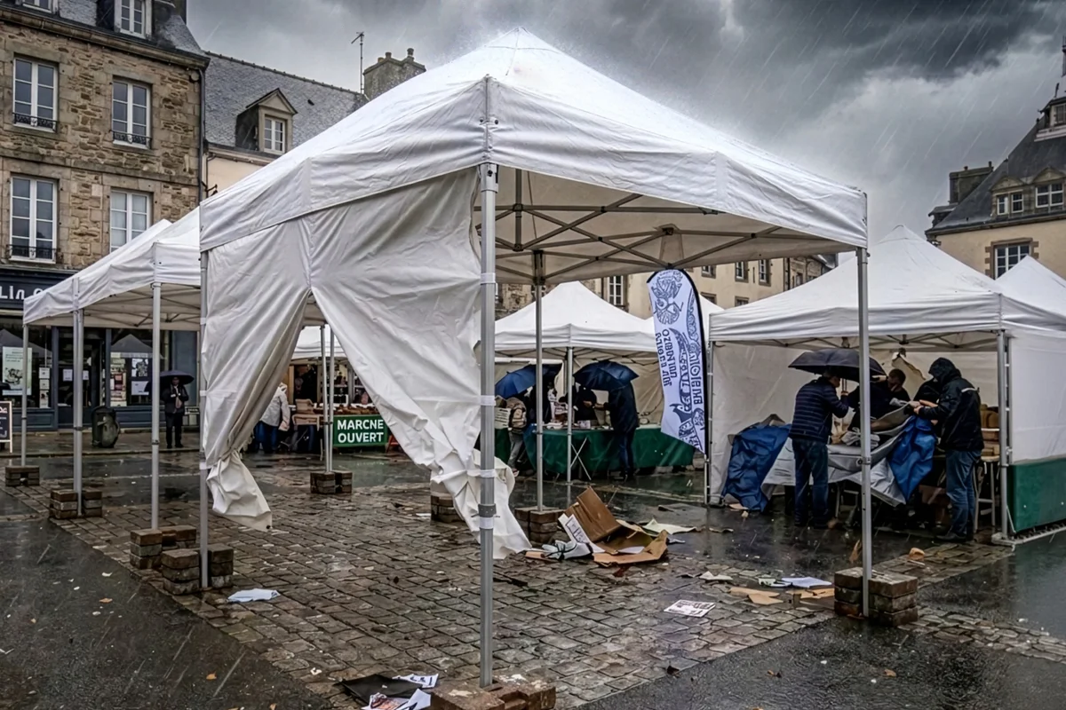 Qui est responsable en cas de chute ou d'envol d'un barnum ?