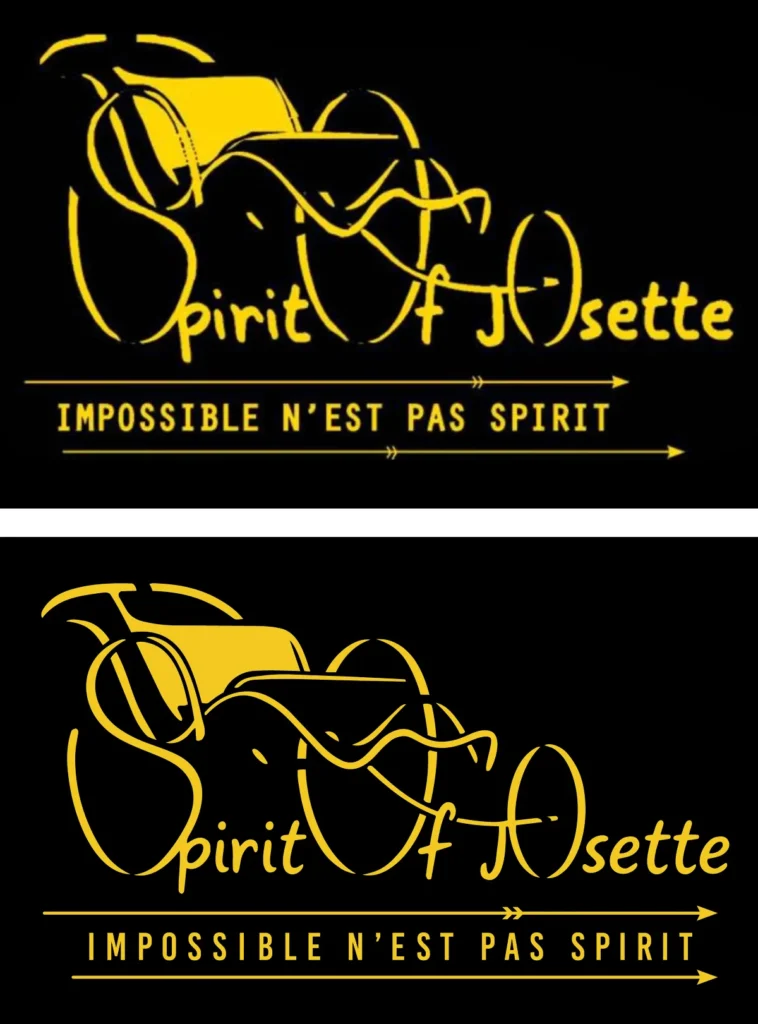 Le logo de l'association Spirit Of Josette avant/après vectorisation