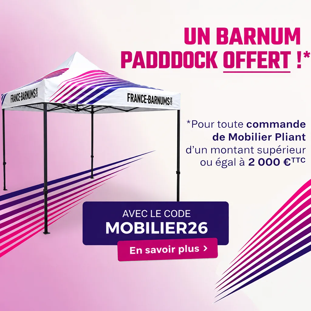 Barnum paddock offert pour 2000 euros d'achat sur la catégorie mobilier pliant