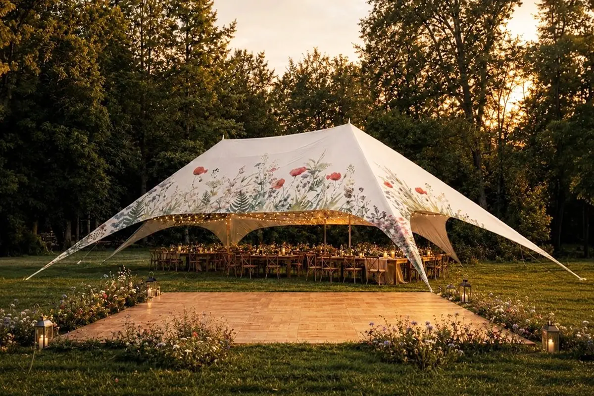Tente étoile champêtre : un modèle conçu pour vos événements en plein air